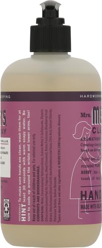 Mrs. Meyer's Clean Day Hand Soap - Plumberry Scent, 12.5 oz, Made with Essential Oils, Cruelty-Free & Biodegradable | Refreshing Hand Wash for Kitchen, Bathroom & Office Use