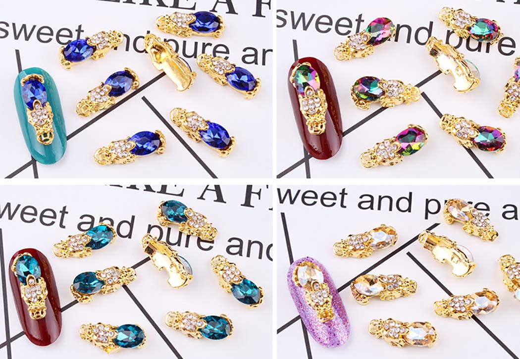 SOWUNO 20PCS Nail Charms Rhinestones for Nail Art - DIY Nail Decorations, Spring Festival Nail Accessories - Perfect for Manicures, Nail Salons & Home Nail Art Kits
