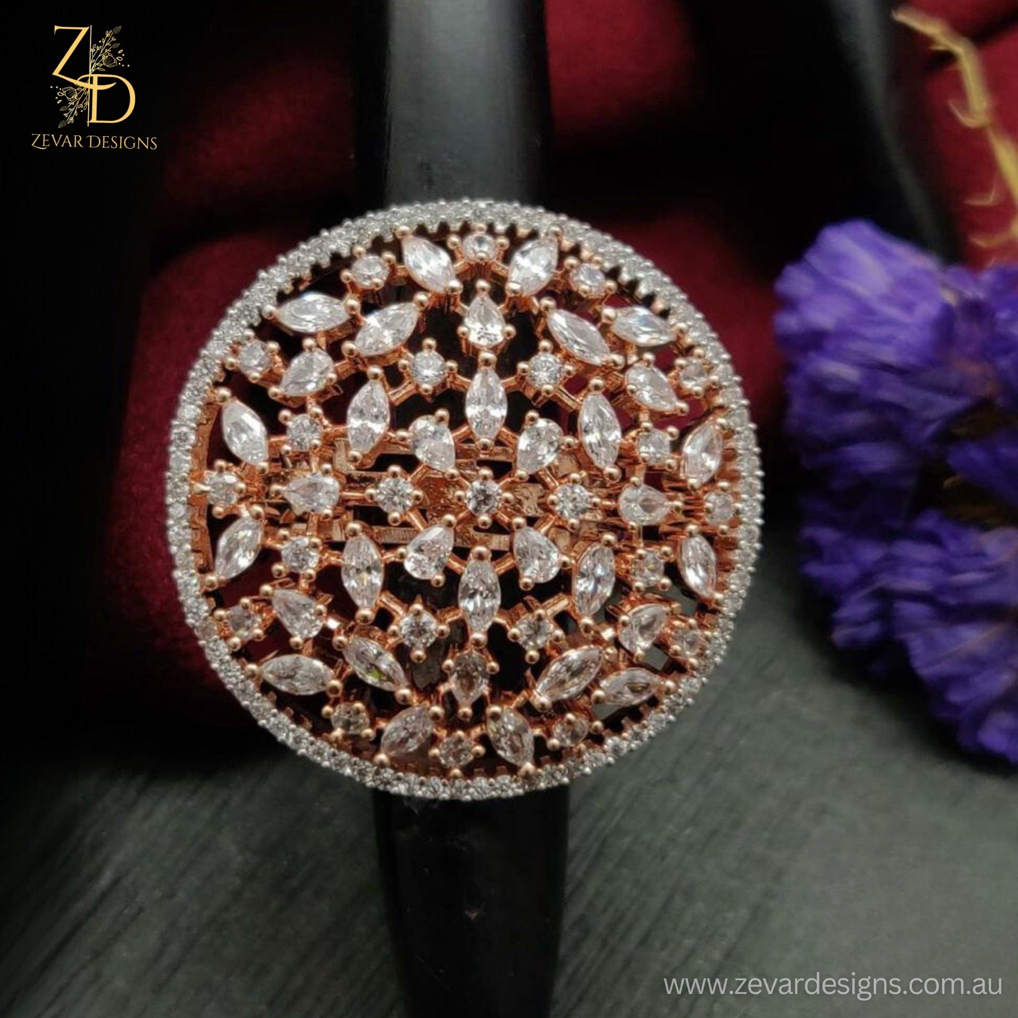 1.5 Carat American Diamond Ring in Rose Gold - Elegant Engagement & Wedding Jewelry for Women