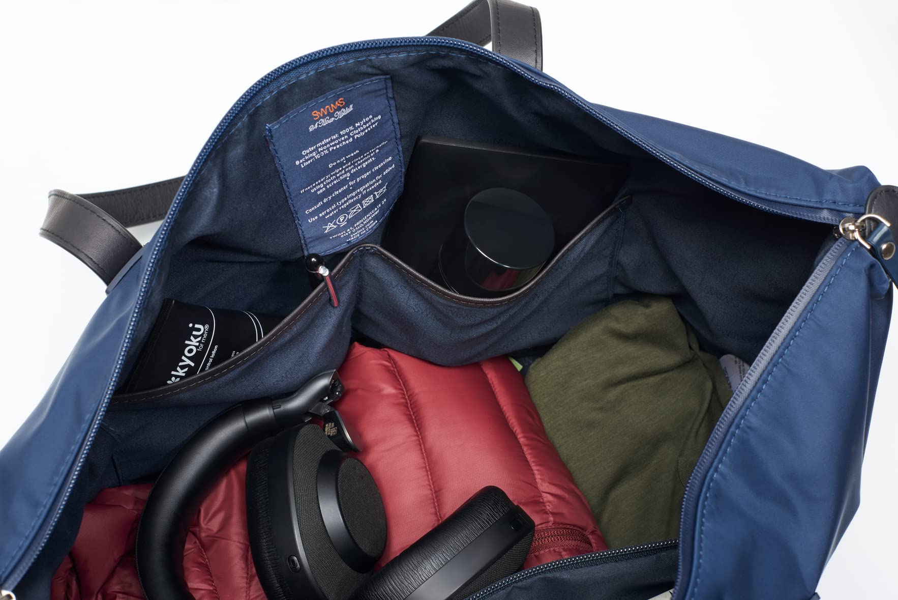 SWIMS Unisex 24 Hour Waterproof Holdall Bag - Lightweight Carry-On Luggage for Travel, Gym, Work Commute & Everyday Use - Durable Navy Blue Travel Bag for Men & Women - Perfect for Business Trips, Weekend Getaways & Sports Activities