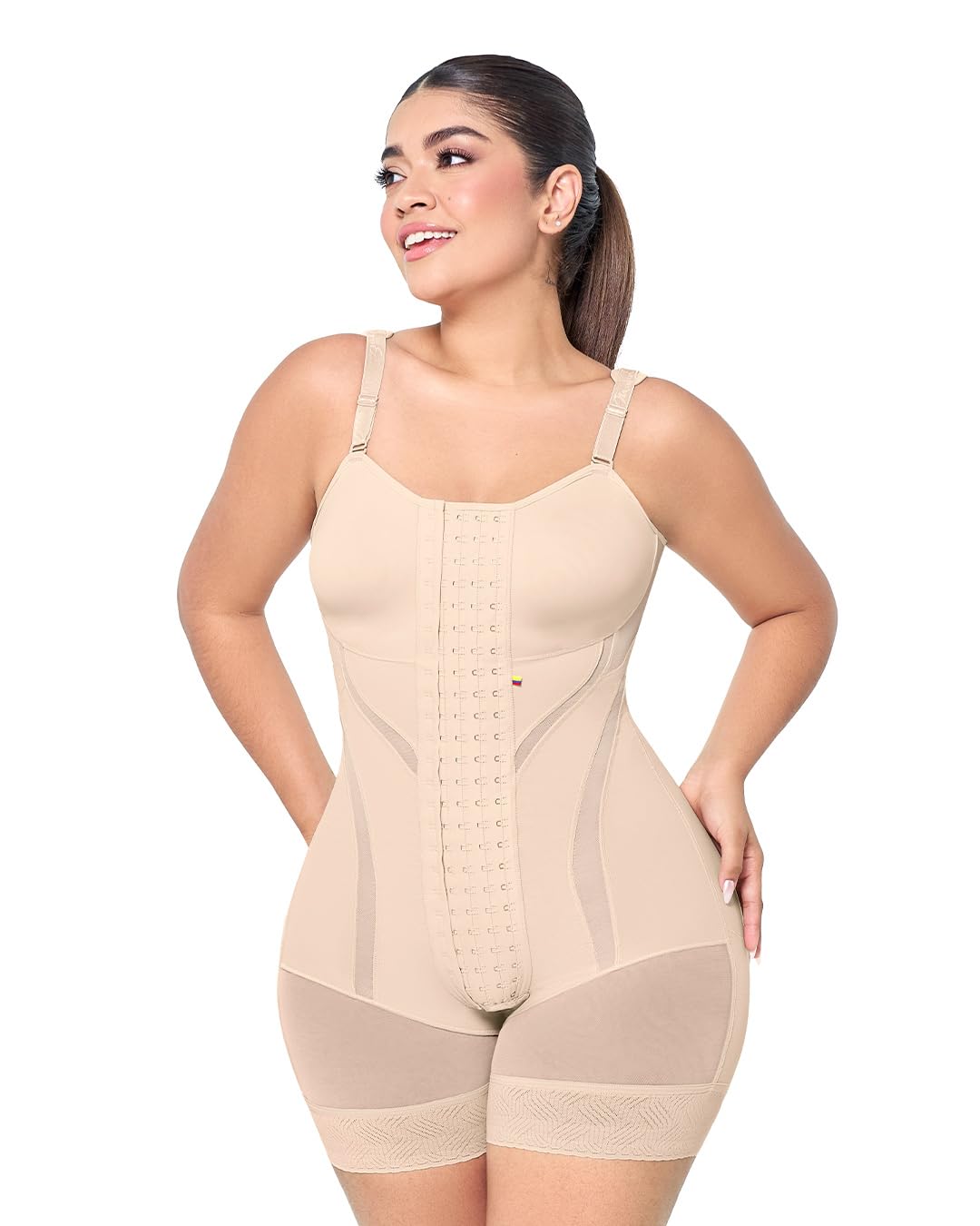 MARIAE Colombian High Compression Full Body Shaper - Tummy Control Shapewear for Women | Fajas Colombianas Reductoras y Moldeadoras | Perfect for Postpartum, Weight Loss & Everyday Slimming