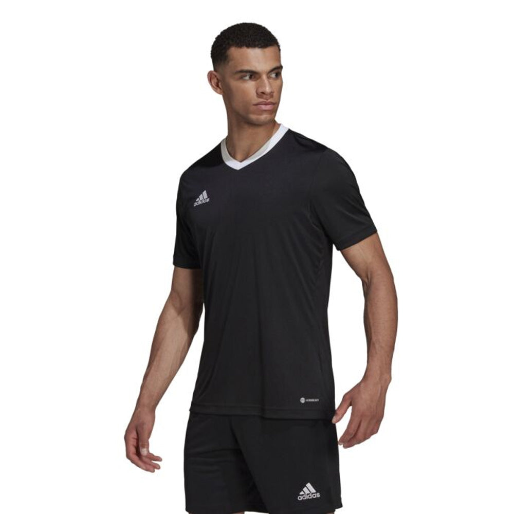 Adidas Entrada 22 Soccer Jersey for Men - Black & White Performance Shirt for Training & Matches - Perfect for Football, Futsal & Casual Wear