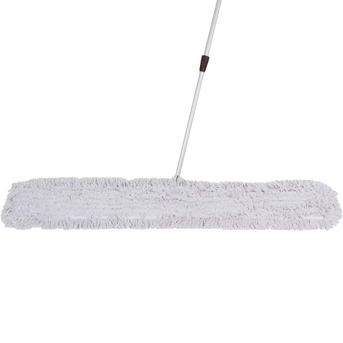 60 Inch Dust Mop with Extendable Metal Handle - 2 Mop Sets & 2 Refills Bundle for Hardwood Floors, Tile & Laminate - Long Reach Cleaning for Home, Office & Commercial Spaces