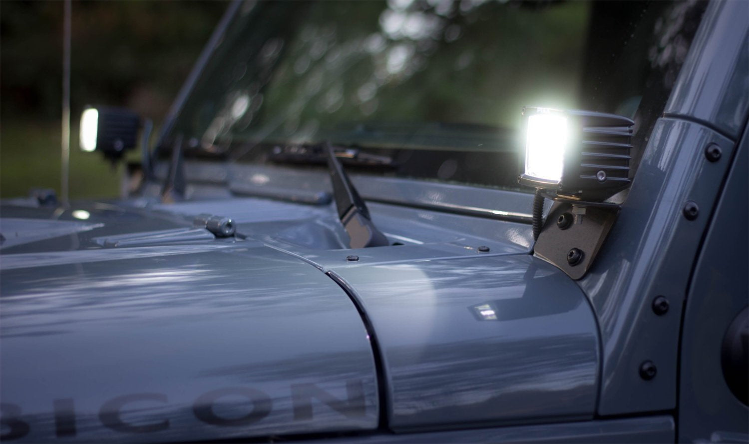 48W LED Driving Pod Lights with A Pillar Bracket & Wiring Kit - Waterproof Off-Road Lights for Jeep Wrangler TJ JK - Perfect for Night Driving, Trail Adventures & Off-Roading