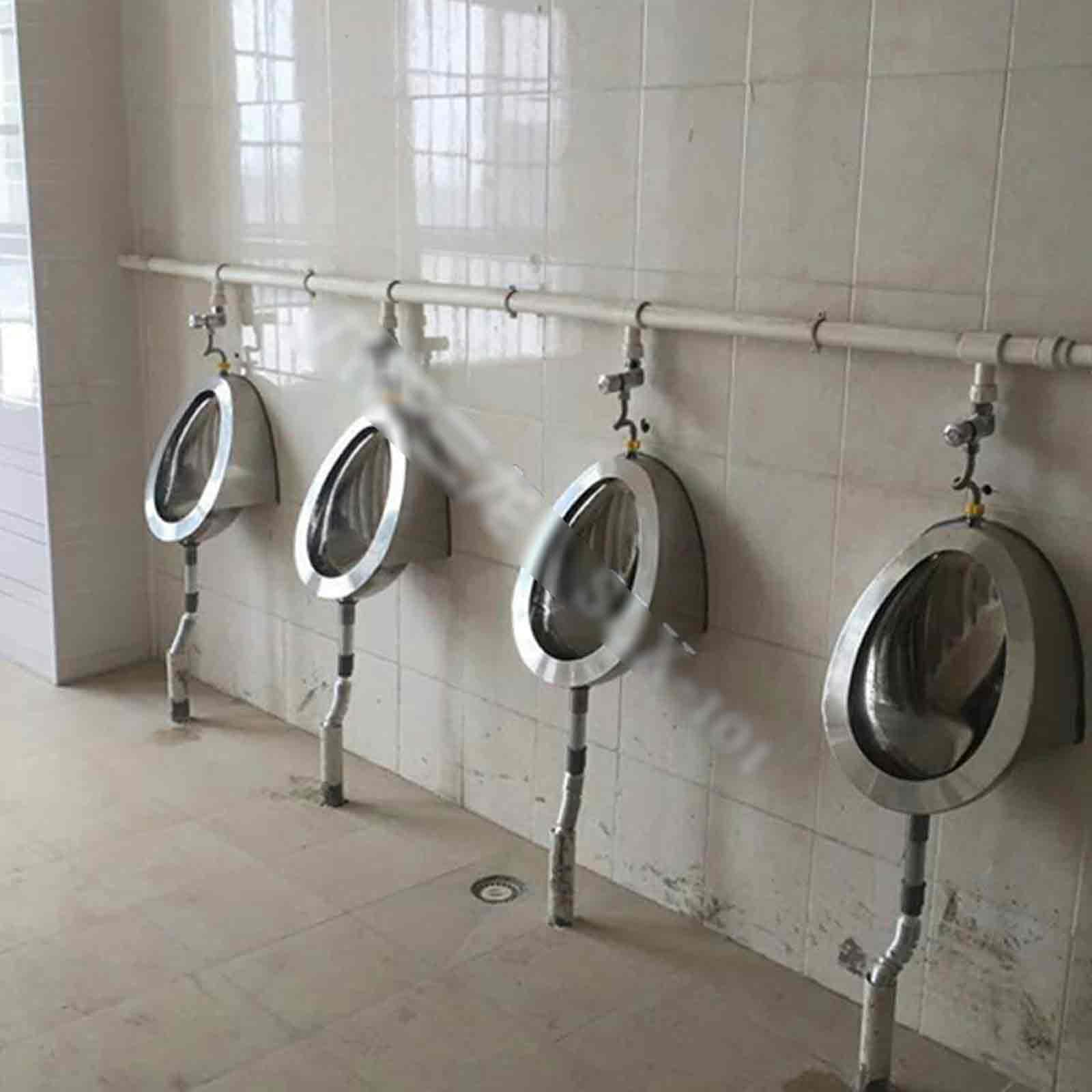 Stainless Steel Wall Mounted Urinal for Men - Commercial Grade 304 Washout Urinal for Public Restrooms, Bars & Outdoor Use