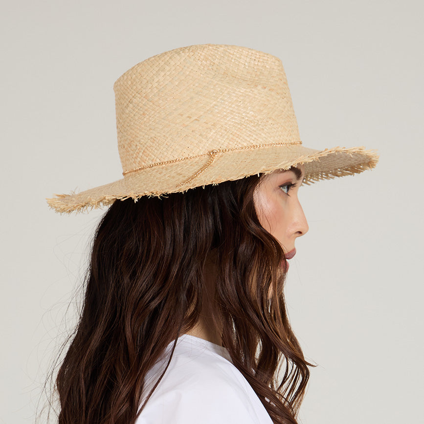 Stylish Sandy Fine Raffia Fedora Hat for Women - Breathable Summer Sun Hat for Beach, Garden, and Outdoor Activities