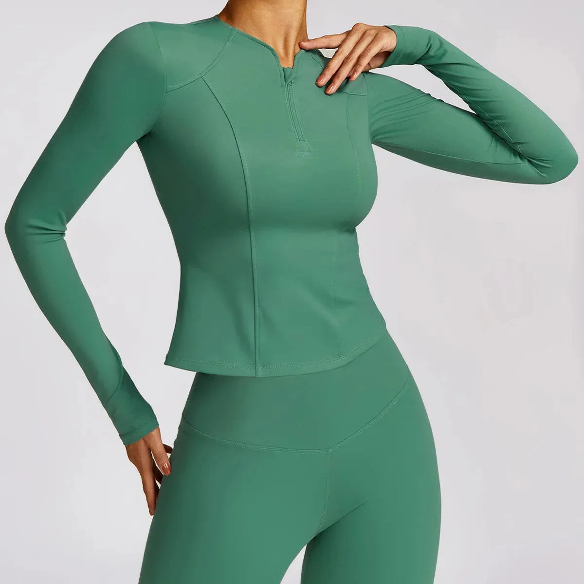 Women's 2-Piece Yoga Set - Short Sleeve Sports Bra & High Waist Gym Leggings - Workout Outfit for Fitness, Yoga & Activewear | Perfect for Gym, Running & Home Exercise