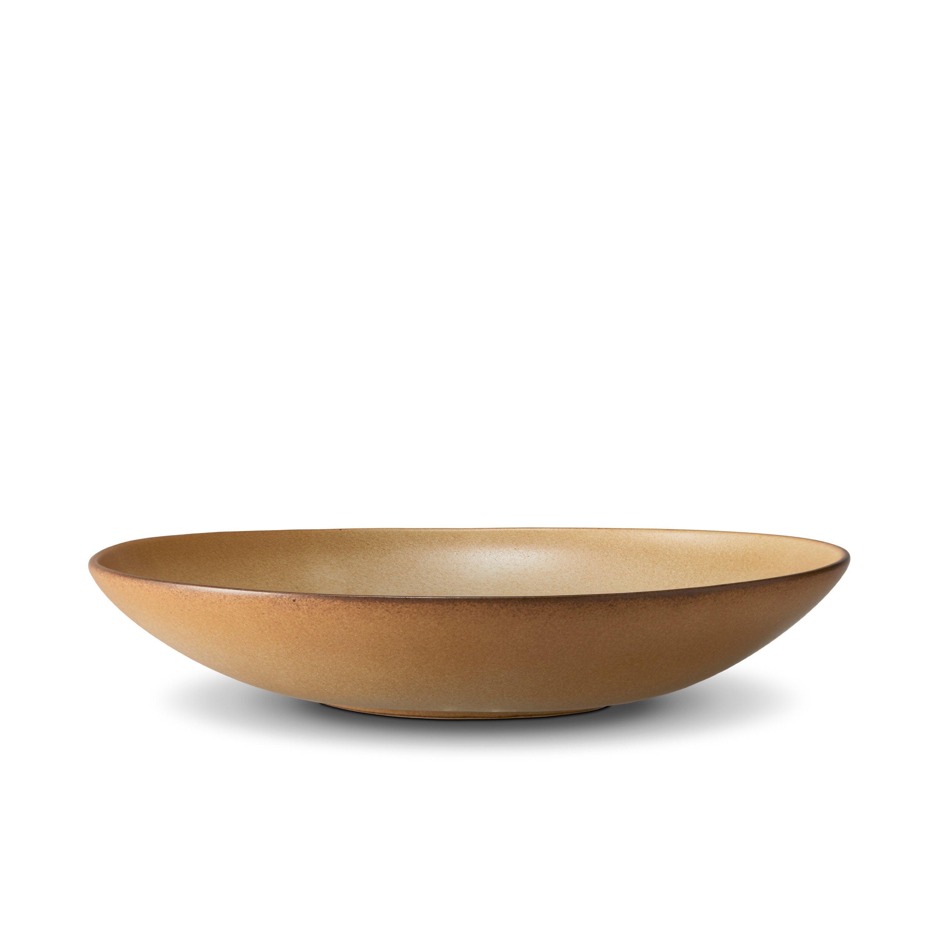Premium Terra Cotta Coupe Bowl - Handcrafted Leather Trimmed Serving Dish for Salads, Fruits & Desserts | Elegant Tableware for Home Dining & Entertaining