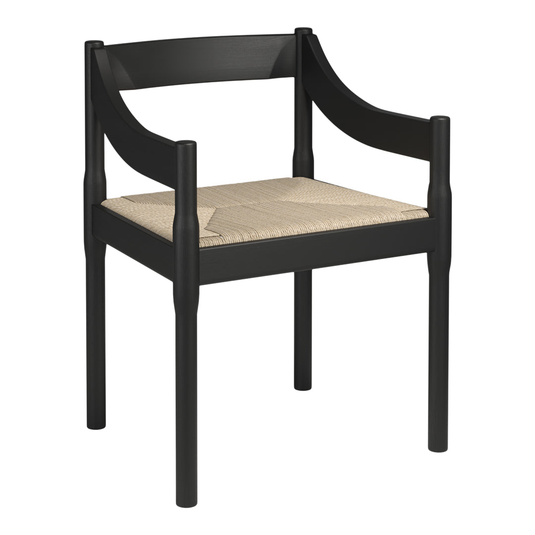 Carimate Armchair - Modern Mid-Century Lounge Chair with Wooden Legs for Living Room, Bedroom & Office - Comfortable Upholstered Accent Chair for Relaxing & Reading