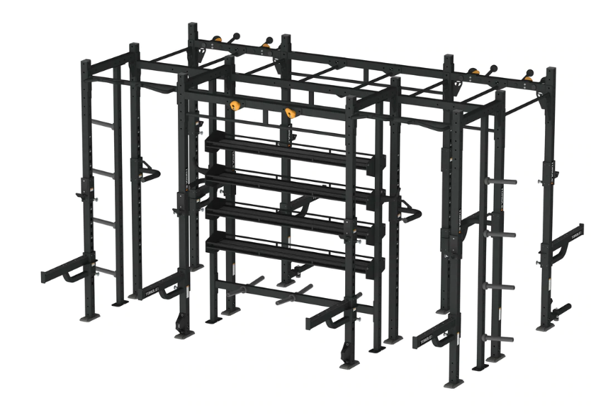 TORQUE Fitness 14x7 Monkey Bar Storage Rack - Heavy Duty Gym Equipment Organizer for CrossFit, Home & Commercial Use - Perfect for Dumbbell, Kettlebell & Weight Plate Storage