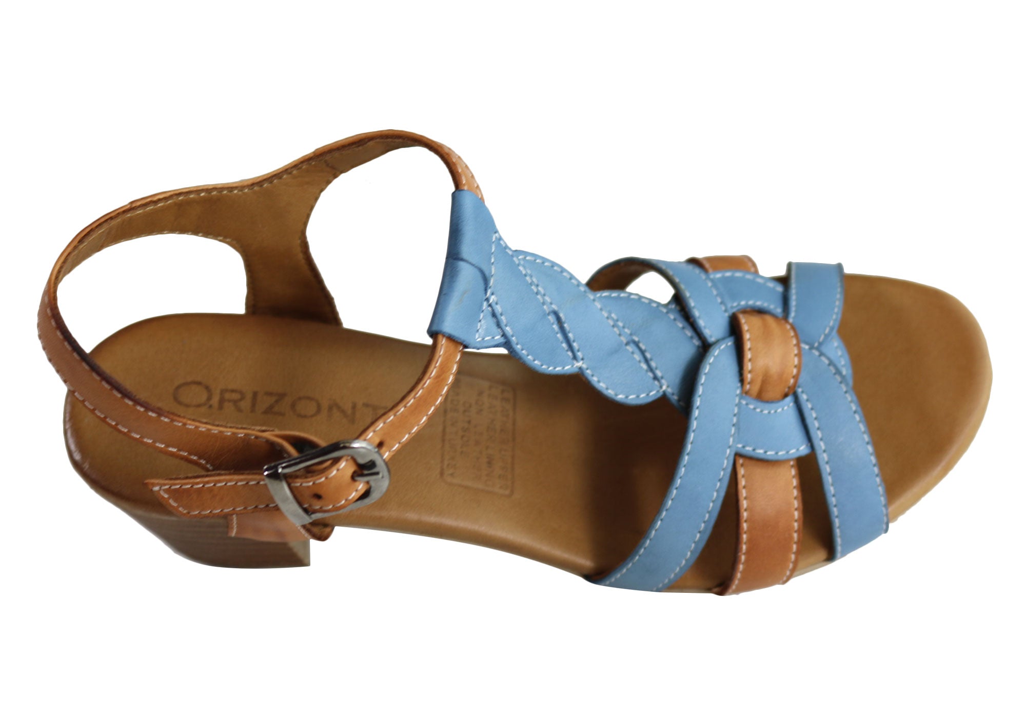 Orizonte Candi Women's European Leather Mid Heel Comfortable Sandals - Stylish & Supportive for Work, Weddings & Summer Outings