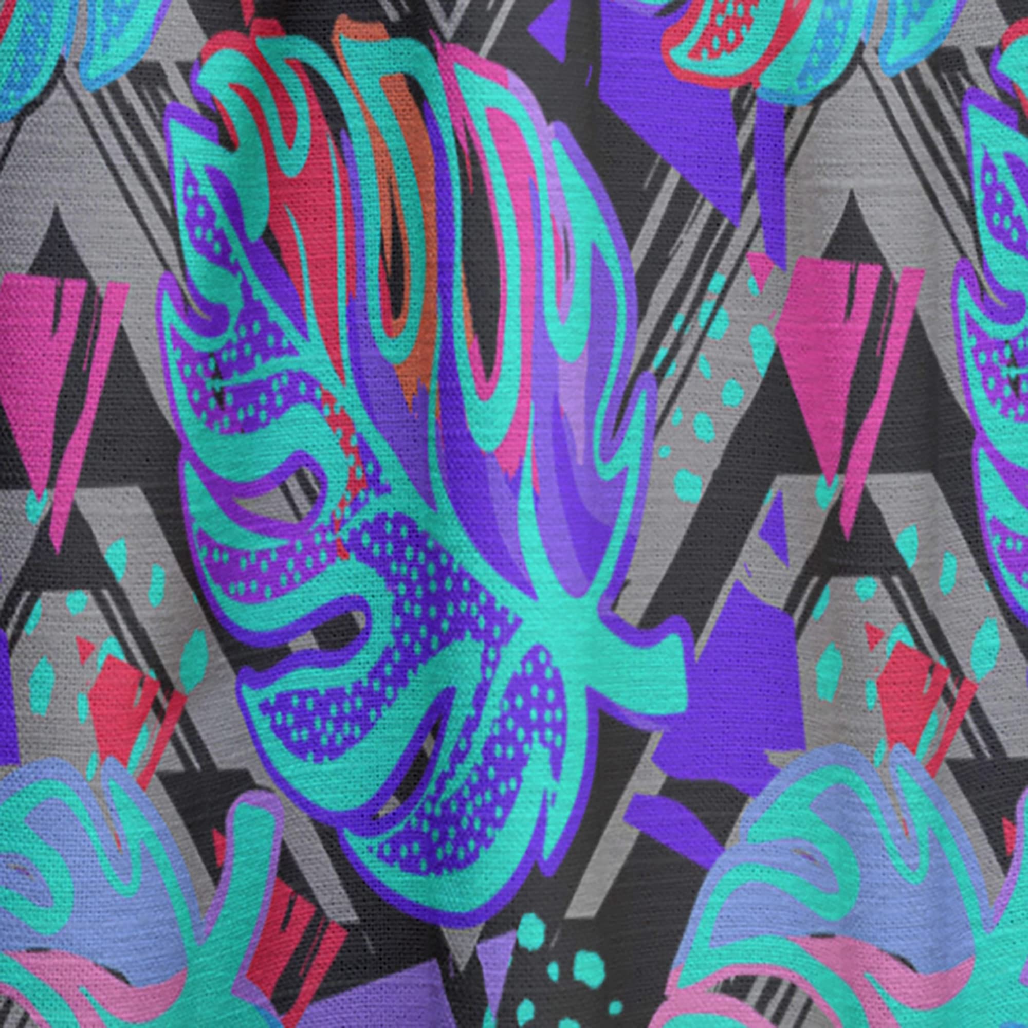 DesignQ Thermal Insulated Curtains - Exotic Leaves Pattern Single Panel (52x108) for Bedroom & Living Room | Blackout Drapes for Privacy, Energy Saving & Home Decor