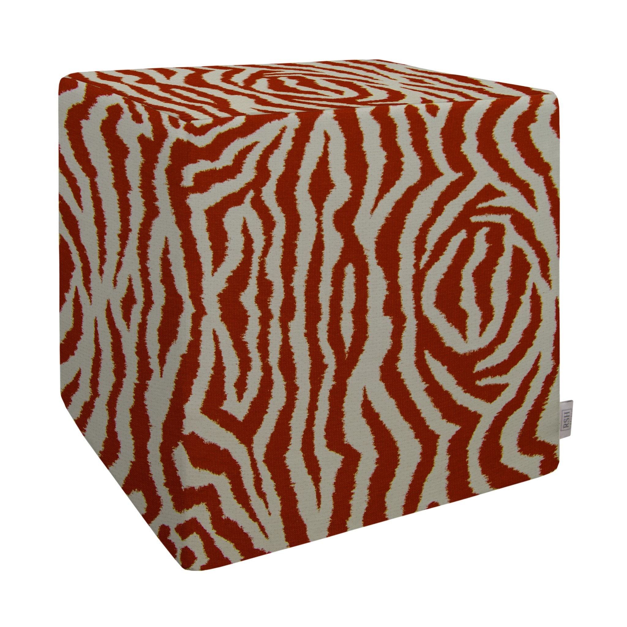 Stylish Orange & Purple Ottoman Footrest - Modern Accent Furniture for Living Room, Bedroom & Office | Durable & Comfortable Pouf with Vibrant Colors | Perfect for Relaxing, Extra Seating & Home Decor
