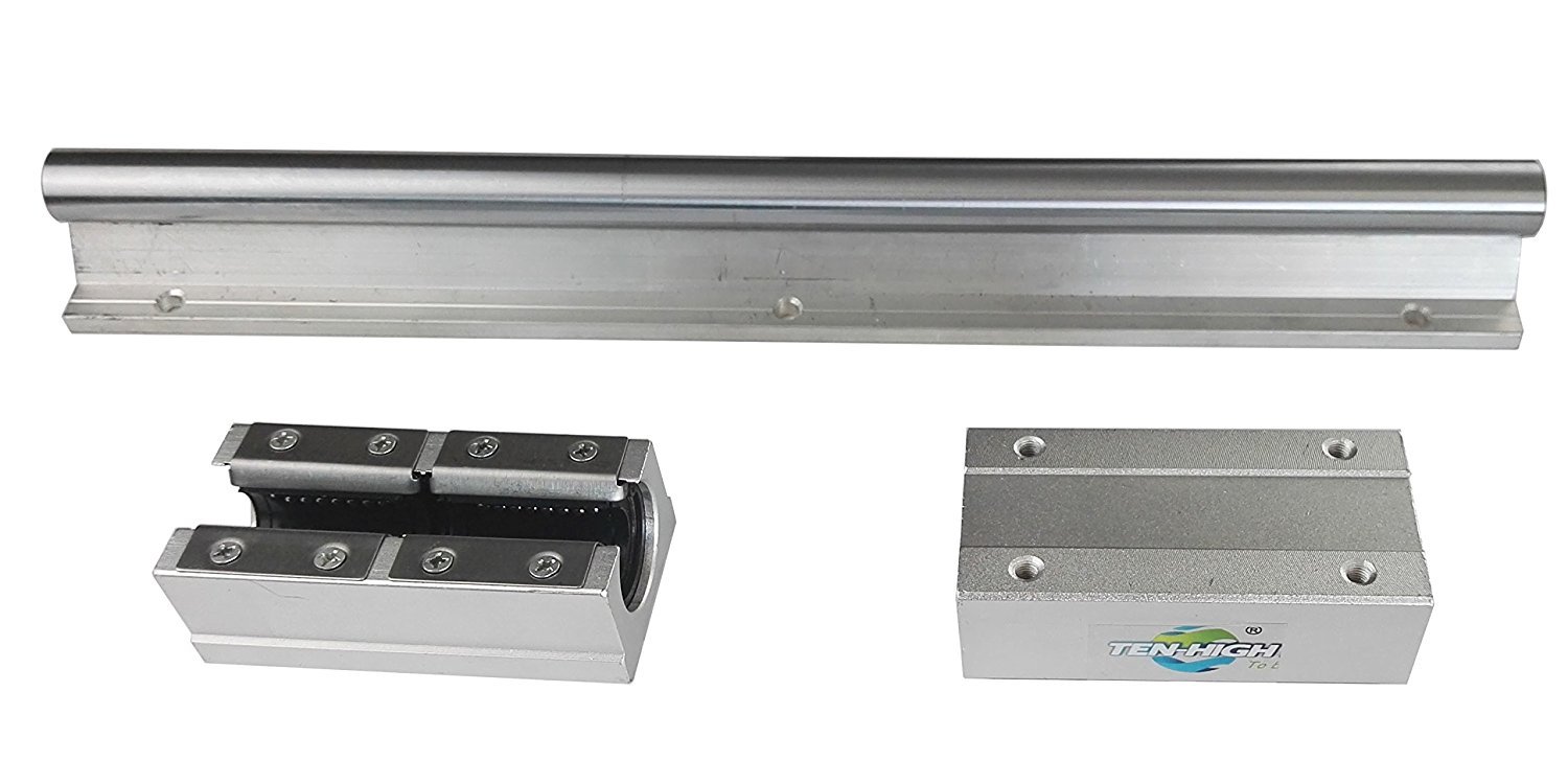 TEN-HIGH SBR20 1700mm Linear Guide Rail with 2 SBR20LUU Blocks - High Precision Linear Motion Slide Rails for CNC Machines, 3D Printers, Laser Cutters & Industrial Automation Equipment