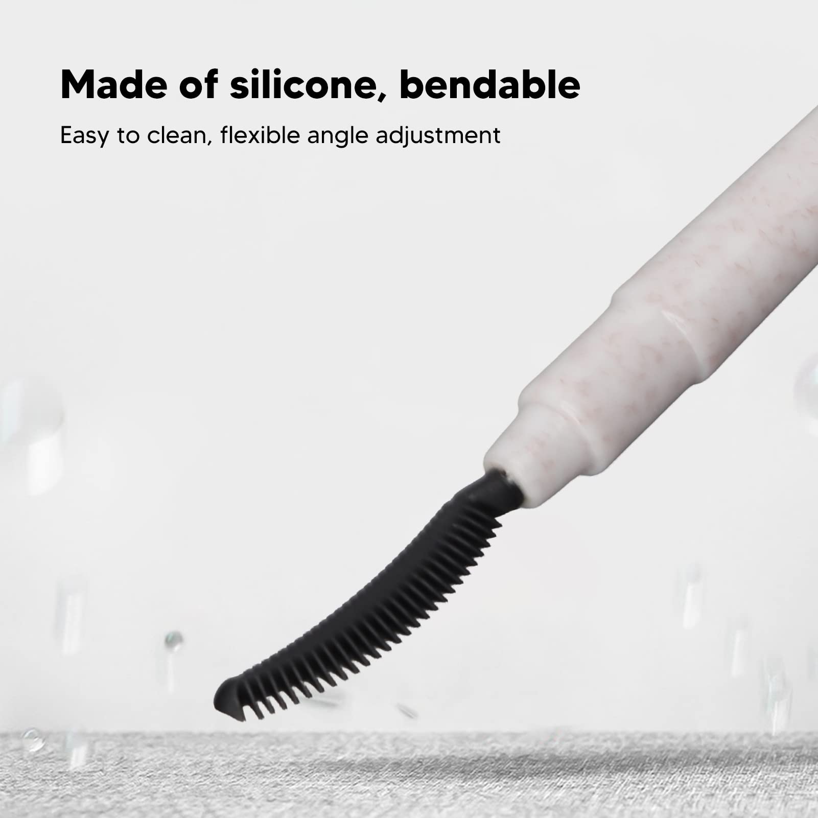 Sonew 3-Piece Silicone Eyelash Mascara Brush Set with Dust Cover - Portable Eyebrow Spoolie & Lash Separator for Flawless Makeup Application - Perfect for Travel, Home, and Professional Makeup Kits