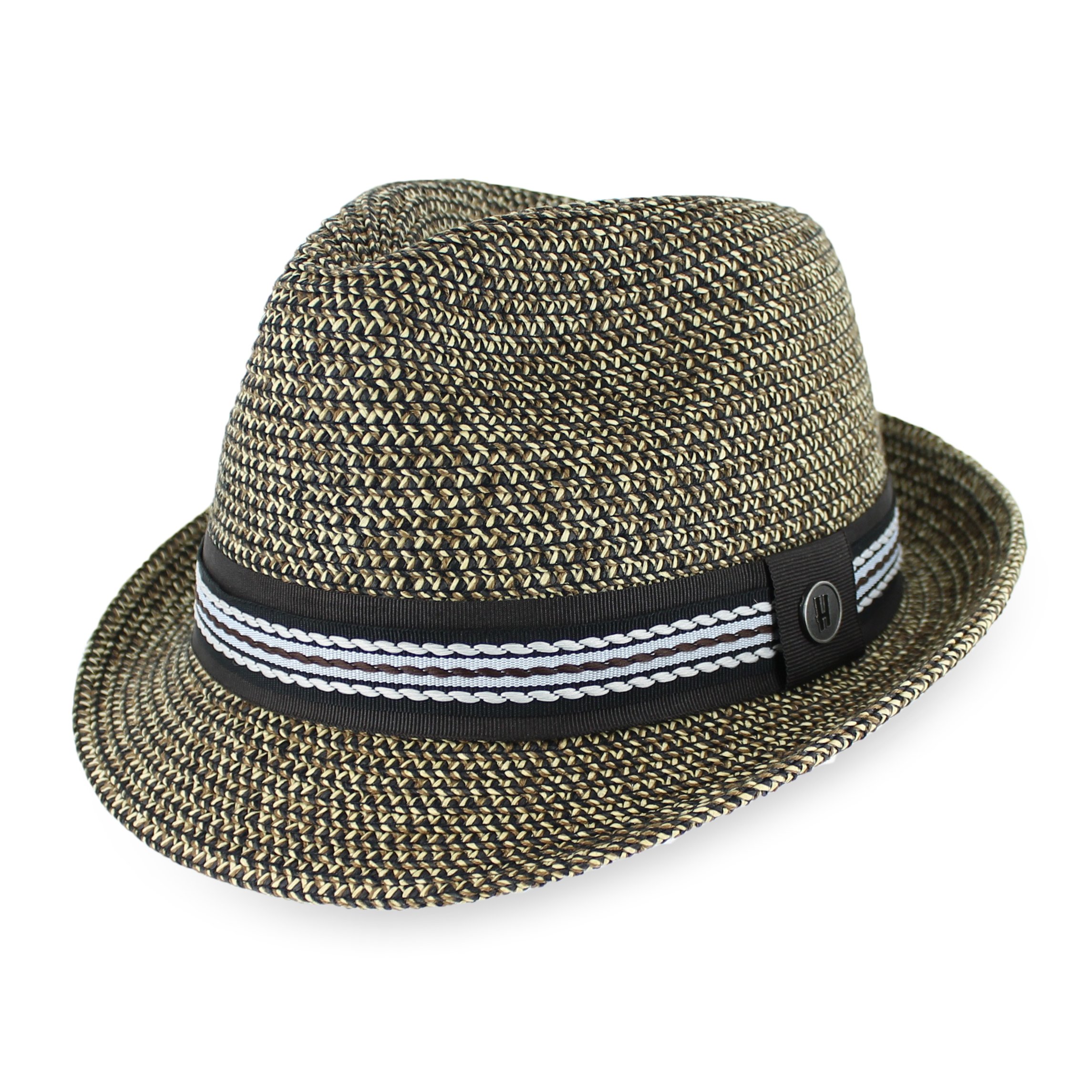 Men's & Women's Summer Straw Fedora Hat - Blue, Tan, Black | Beach & Outdoor