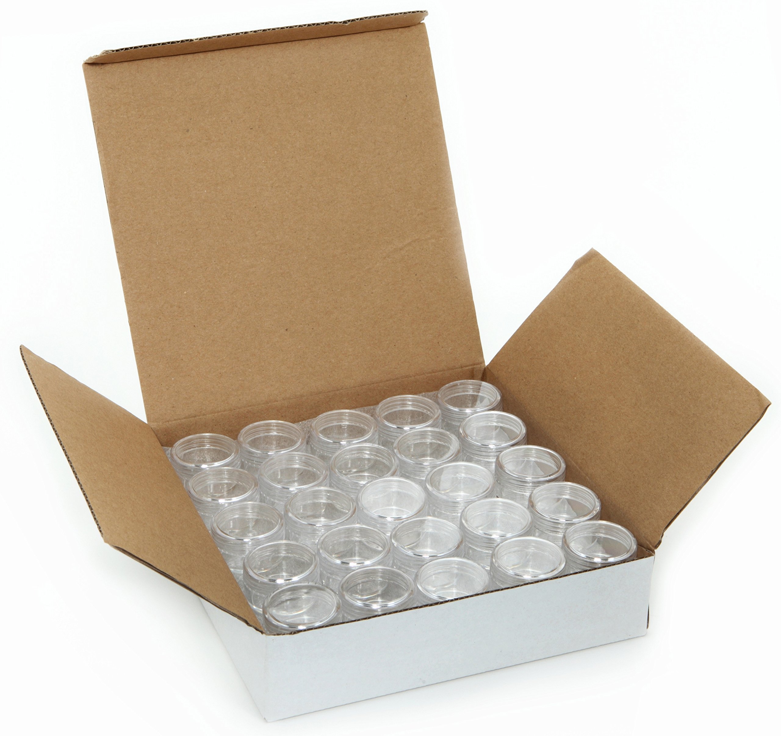 50 New Clear Empty 5 Gram Plastic Pot Jars - Small Cosmetic Containers for Lip Balm, Creams & Travel Size Products - Perfect for DIY, Salves & Mini Storage