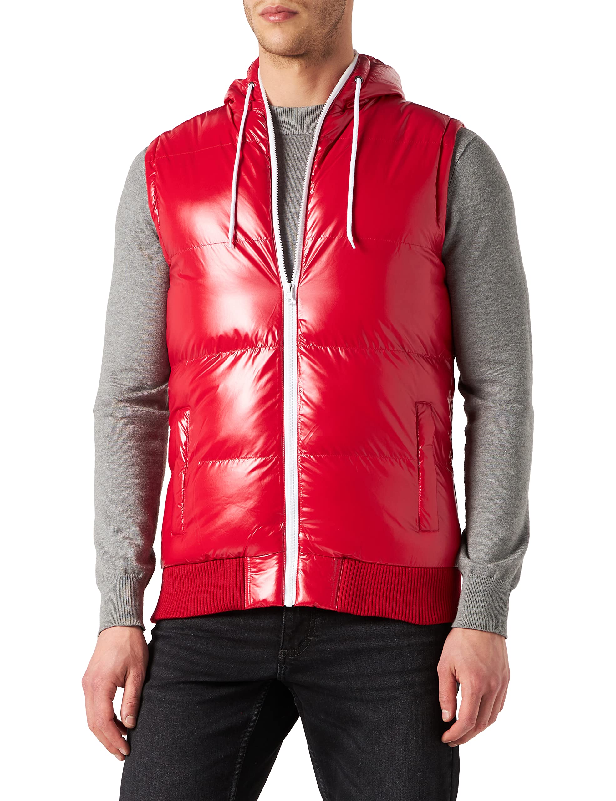 Urban Classics Hooded Bubble Vest for Men & Women - Lightweight Puffer Jacket for Outdoor Activities, Hiking, and Winter Fashion