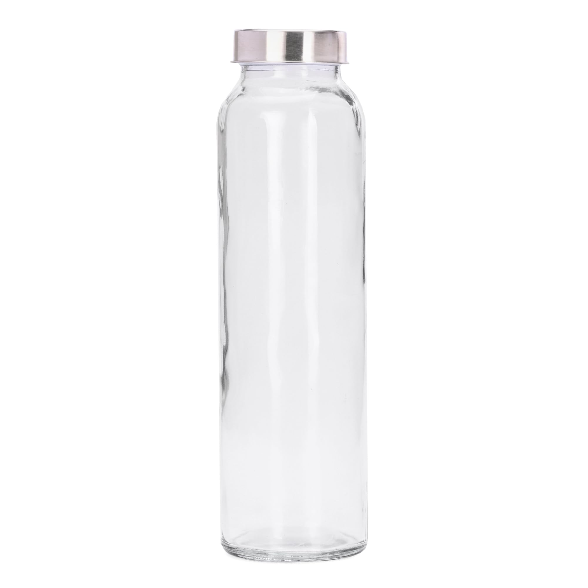 Stylish Sleek Transparent 850ml Glass Beverage Bottle - Food Grade Safe for Water, Juice & Drinks - Perfect for Home, Office, Gym & Outdoor Activities