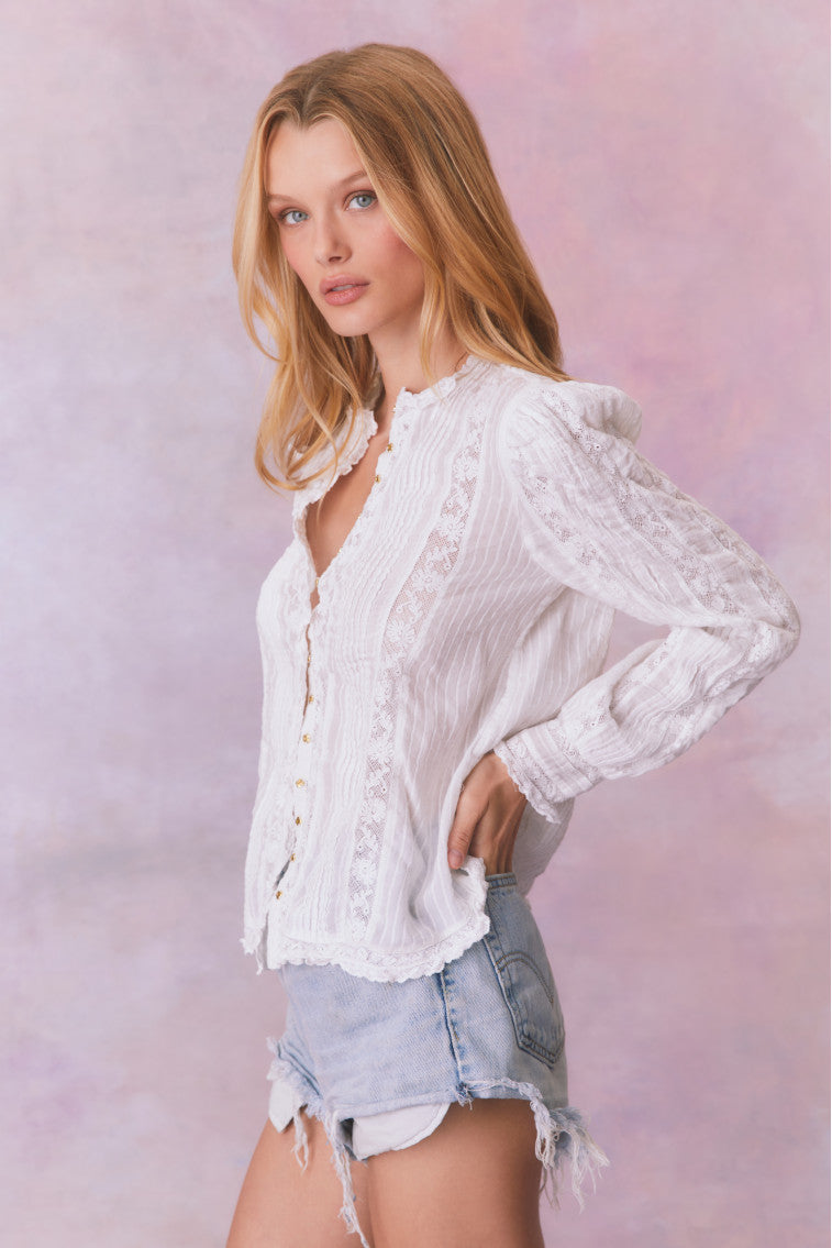 Jacque Cotton Blouse Top for Women - Soft & Breathable Casual Shirt - Perfect for Office, Date Night & Everyday Wear