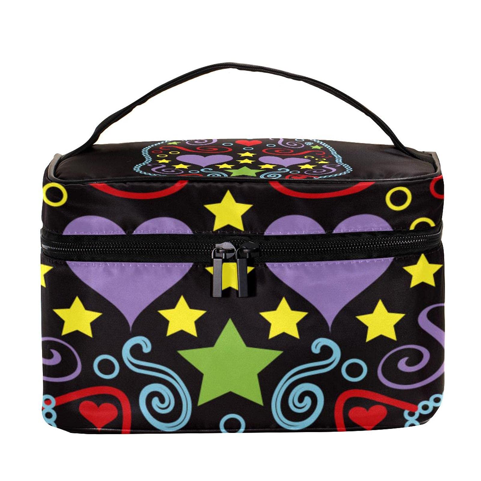Skull Travel Makeup Bag Large Cosmetic Organizer for Women | Travel & Gym Essentials