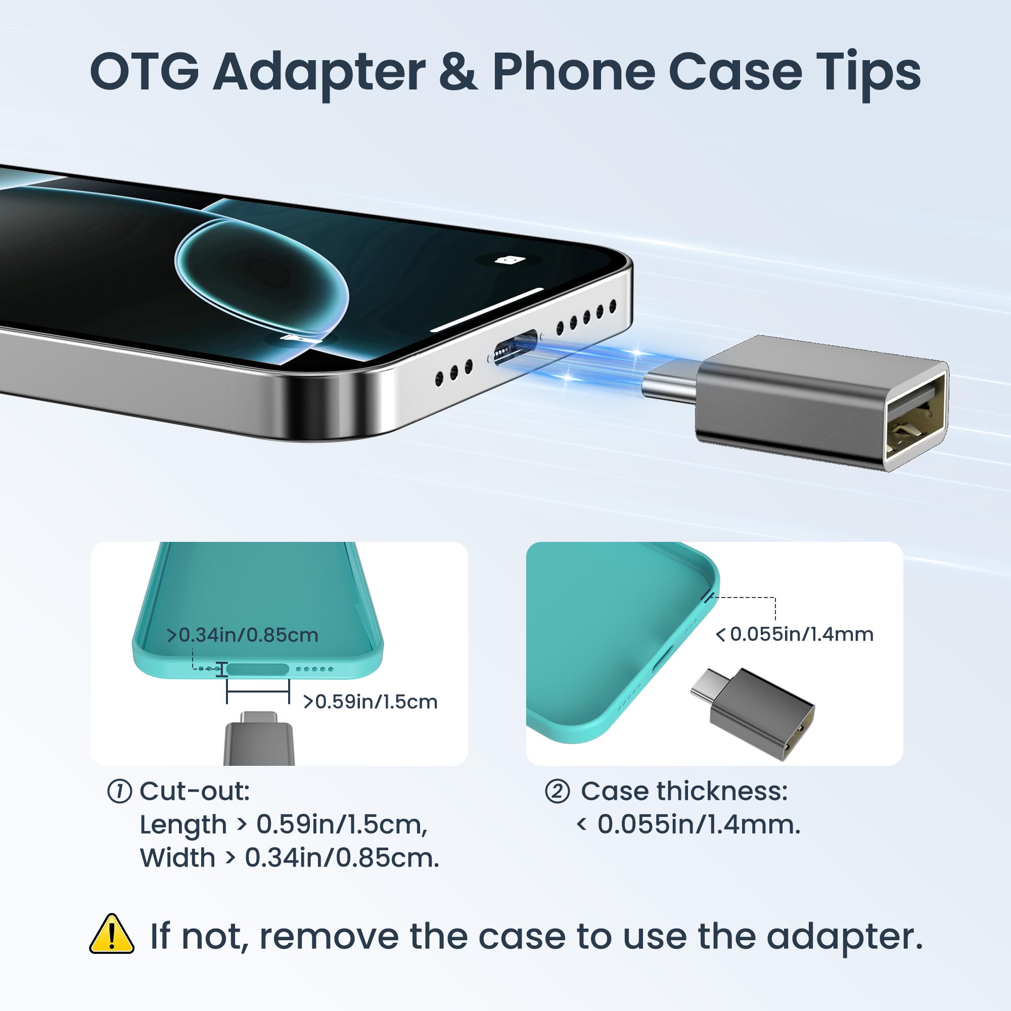 4-Pack USB-C to USB 3.0 Adapter - Thunderbolt 4 Compatible Type A OTG Converter for iPhone 16/15/Plus/Pro/Max, iPad Mini 7, MacBook, Apple Watch 10/9/8, Samsung Galaxy S24/S23 - Fast Charging & Data Transfer for Home, Office & Travel