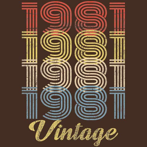 1981 Vintage Retro 44th Birthday Gift T-Shirt for Men - Funny 44 Year Old Birthday Present - Ideal for Parties, Celebrations & Casual Wear