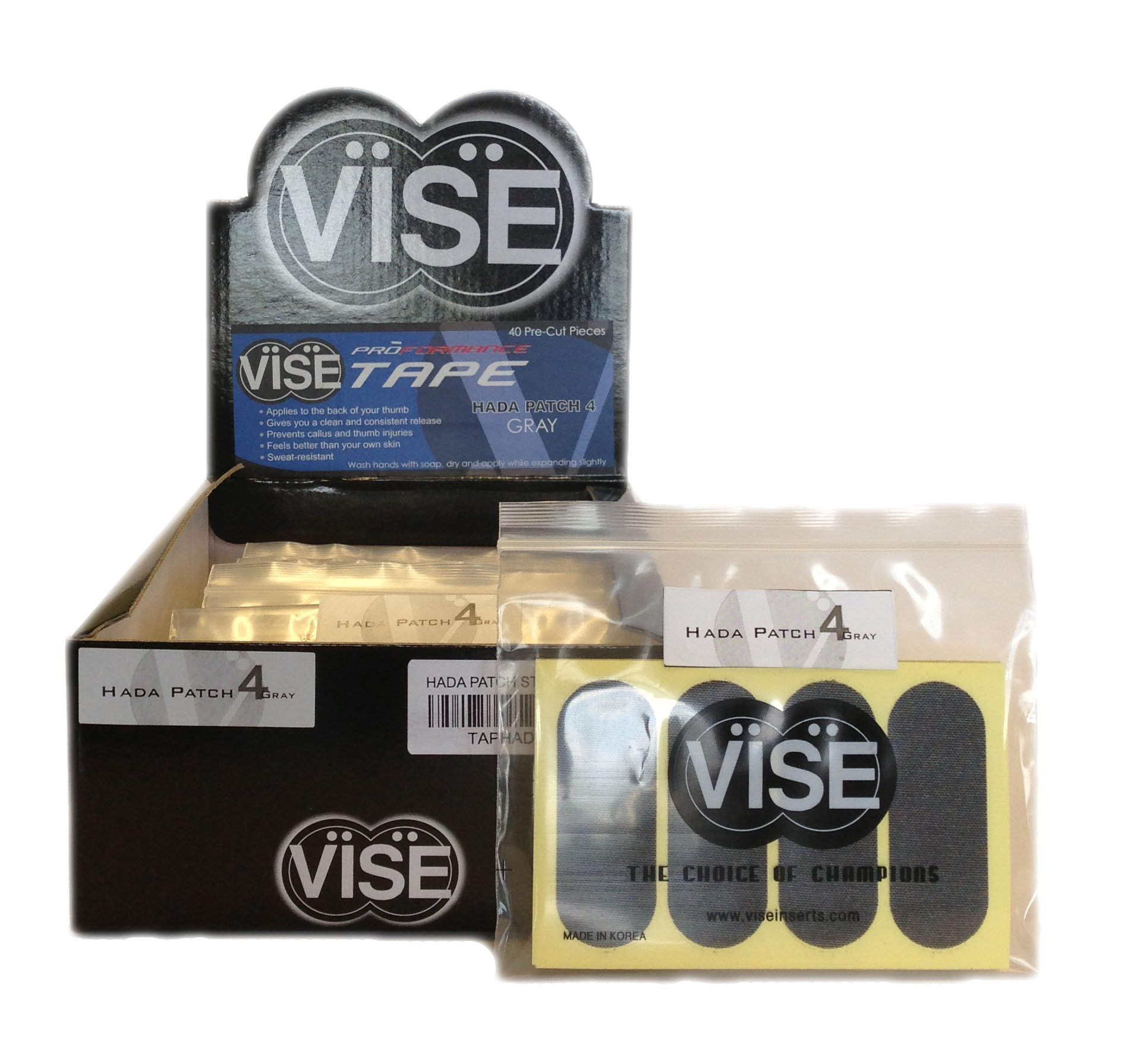 Vise Hada Patch Pre-Cut Tape - 12 Pack | Waterproof Wound Cover for Blisters, Cuts & Burns | First Aid, Sports & Outdoor Activities