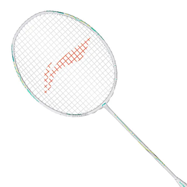 Li Ning Axforce 60 White Badminton Racket - Professional Prestrung Racquet for Badminton Players | Perfect for Tournaments & Training | Made in China