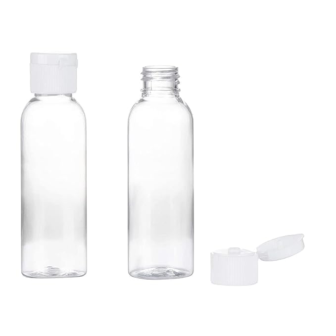 SHREE MAHA 100ml Empty Clear Plastic Bottles - 10 Pack Refillable Travel Size Cosmetic Containers, Leak Proof Squeeze Bottles with Flip Top Cap for Toiletries, Shampoo, Lotion, Essential Oils - Perfect for Travel, Gym, Home & DIY Beauty Products