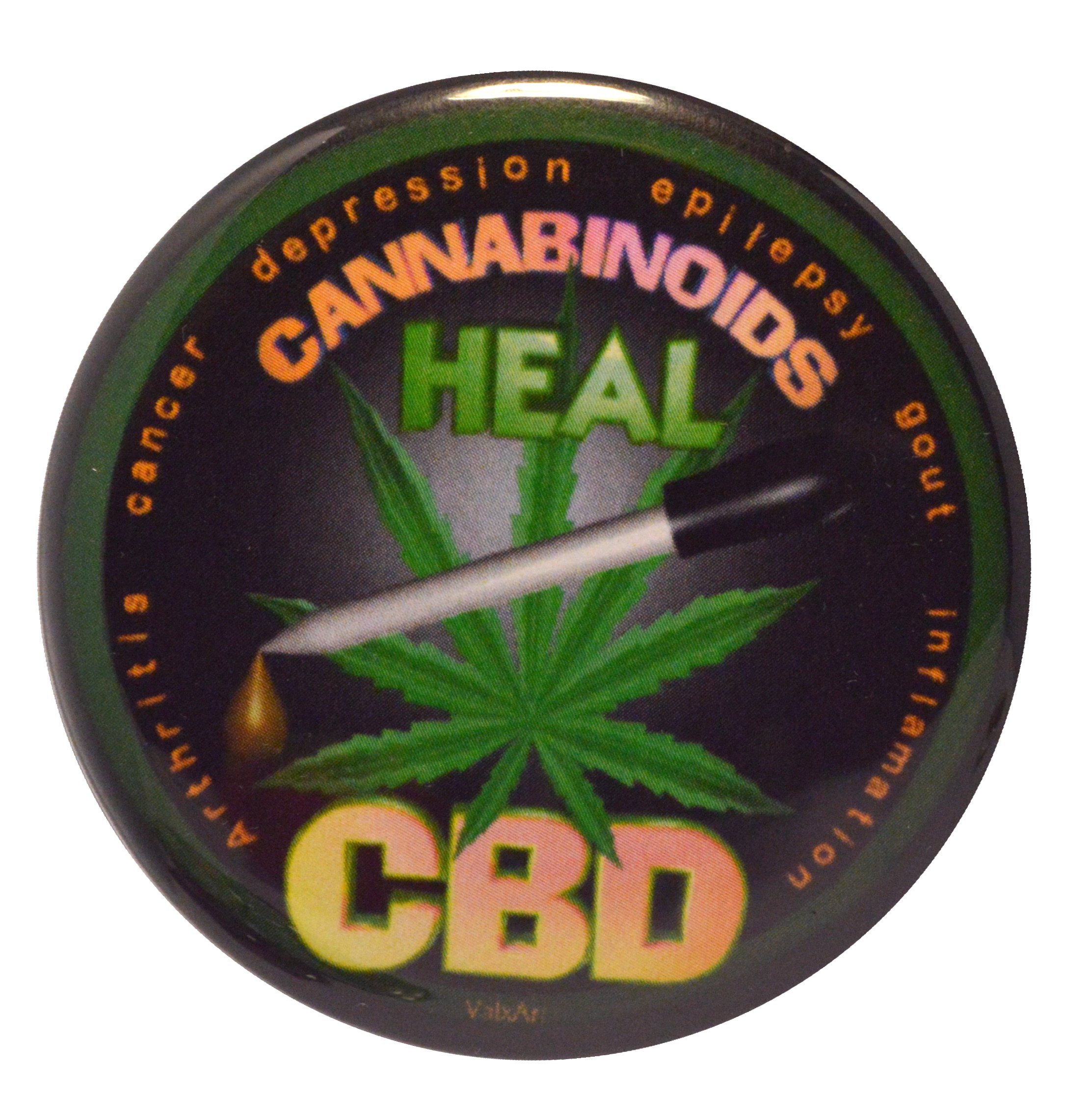 CBD Heals Bundle - 10 Vinyl Stickers, 3 Buttons & 1 Keychain - Perfect for Laptops, Water Bottles & Gift Giving