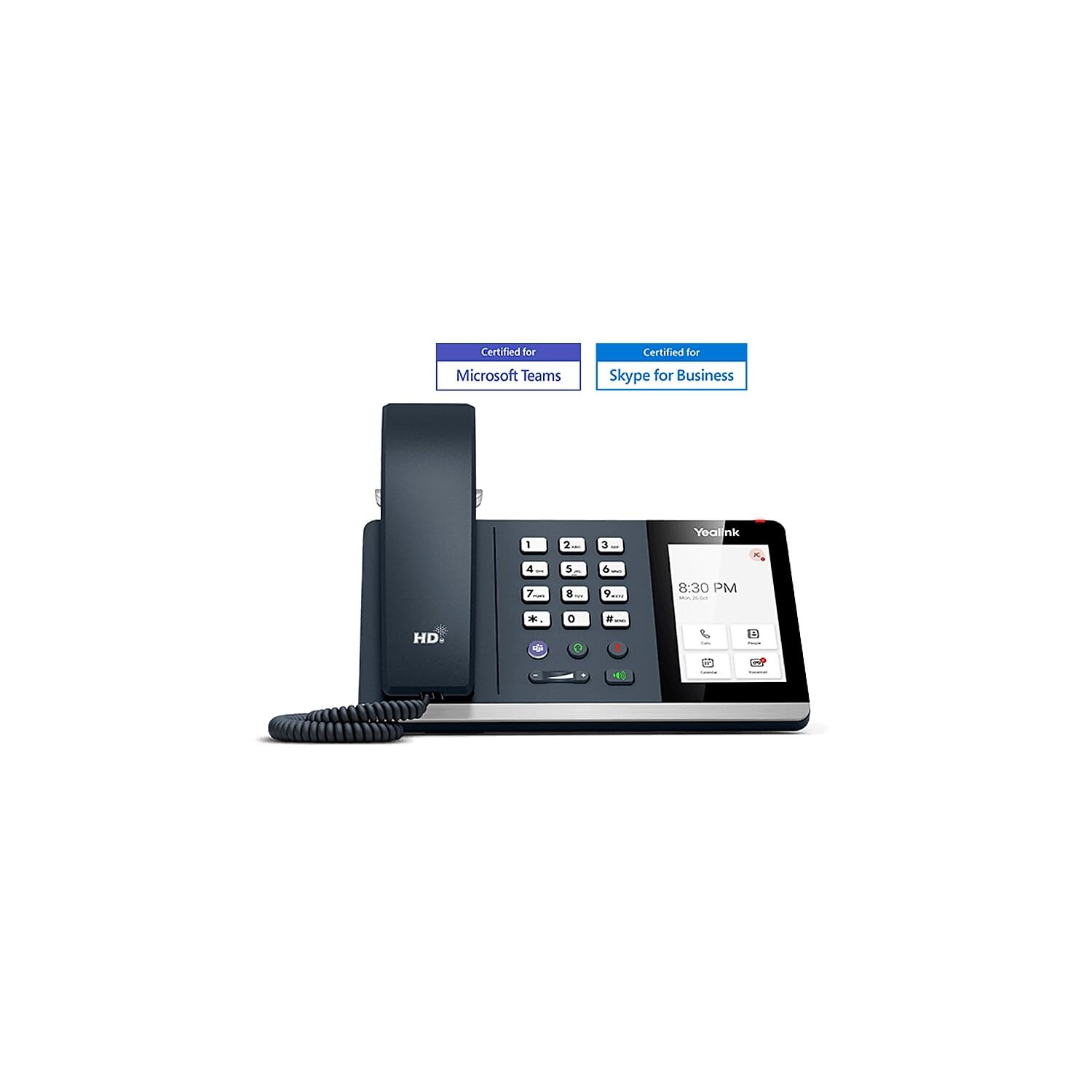 Yealink MP54 IP Business Phone - Corded Desktop VoIP Phone with HD Voice - Classic Gray for Office & Remote Work