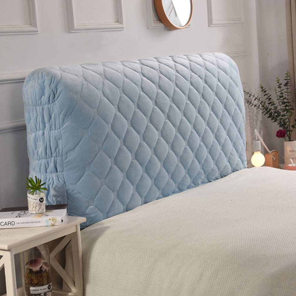 Queen Size Quilted Headboard Cover - Super Soft Plush Slipcover, Washable & Anti-Dirty Headboard Protector in Light Blue | Perfect for Bedroom Decor & Home Styling