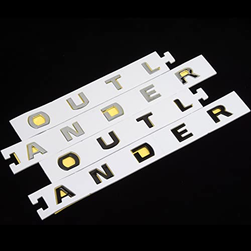 3D Car Hood Emblem Sticker - Silver Outlander Logo Decal for Vehicle Customization | Perfect for Car Styling, Personalization & Exterior Decoration