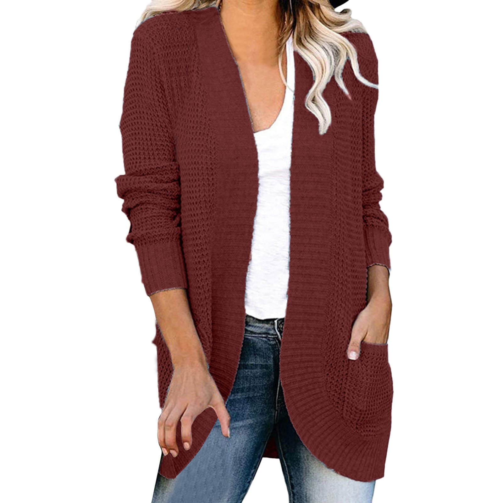 Women's Floral Sleeve Kimono Cardigan - Classic Fit Long Sleeve Crewneck Sweater, Casual Loose Tunic Blouse for Spring & Fall | Perfect for Office Wear, Date Night & Weekend Outfits