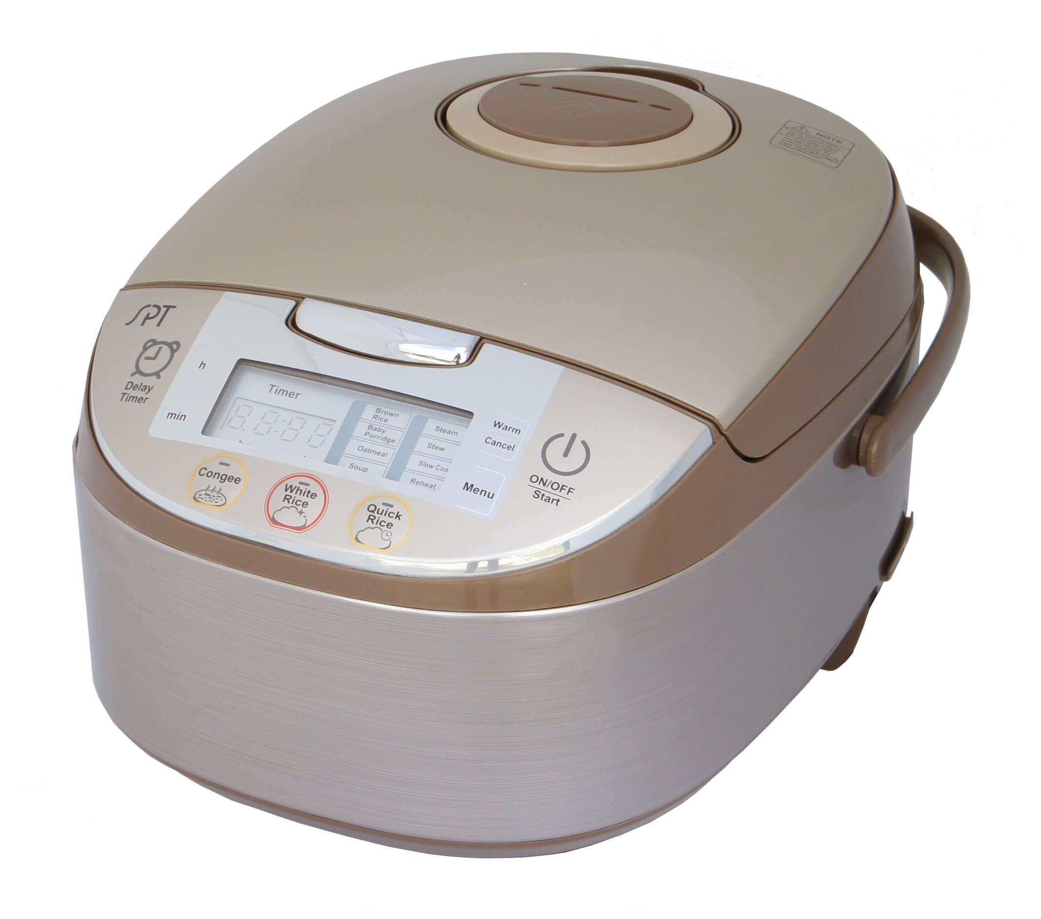 SPT RC-1808 10-Cup Multi-Function Rice Cooker with Golden Finish - Perfect for Family Dinners, Meal Prep & Small Gatherings