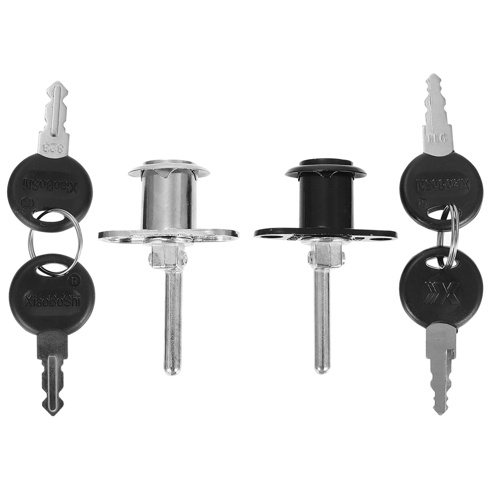 DOITOOL 4-Piece Zinc Alloy Cabinet Cam Lock Set - Secure Replacement Locks for Office Storage, Mailbox, File Drawer, Dresser & Tool Cabinets | Durable Drawer Security Solution for Home & Office Organization