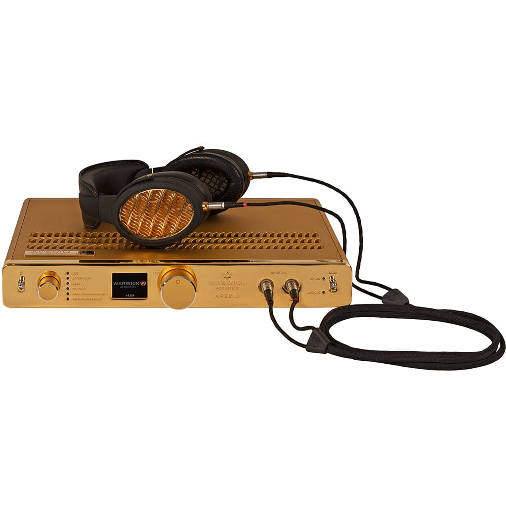 Warwick Acoustics Aperio Gold Limited Edition Open Box - Premium Open-Back Headphones for Audiophiles | Perfect for Home Listening, Studio Monitoring & High-End Audio Enthusiasts