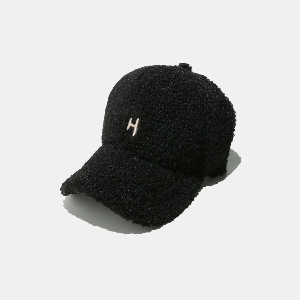 Sherpa Letter H Embroidered Baseball Cap - Stylish Adjustable Dad Hat for Men & Women - Perfect for Outdoor Activities, Sports, and Casual Wear