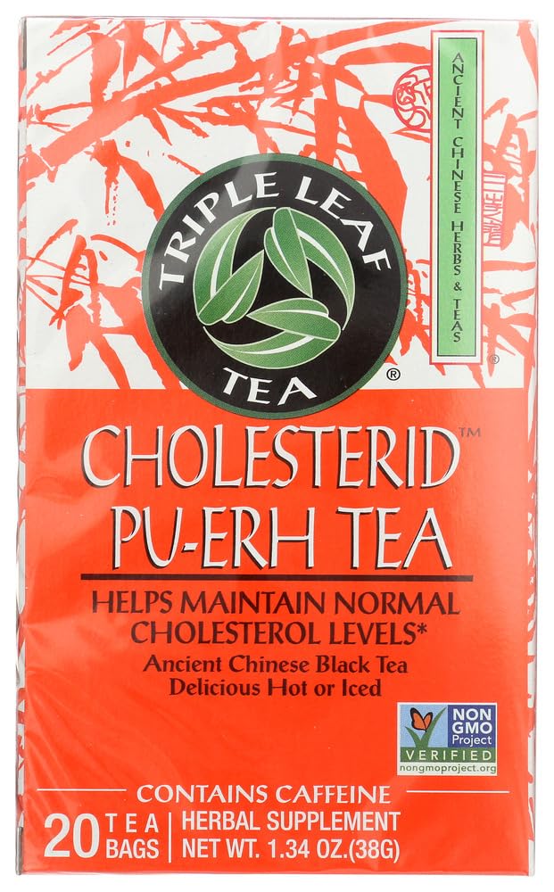 Triple Leaf Tea Cholesterid - Herbal Tea for Cholesterol Support - 20 Tea Bags (Pack of 6) - Natural Heart Health Supplement for Daily Wellness & Detox