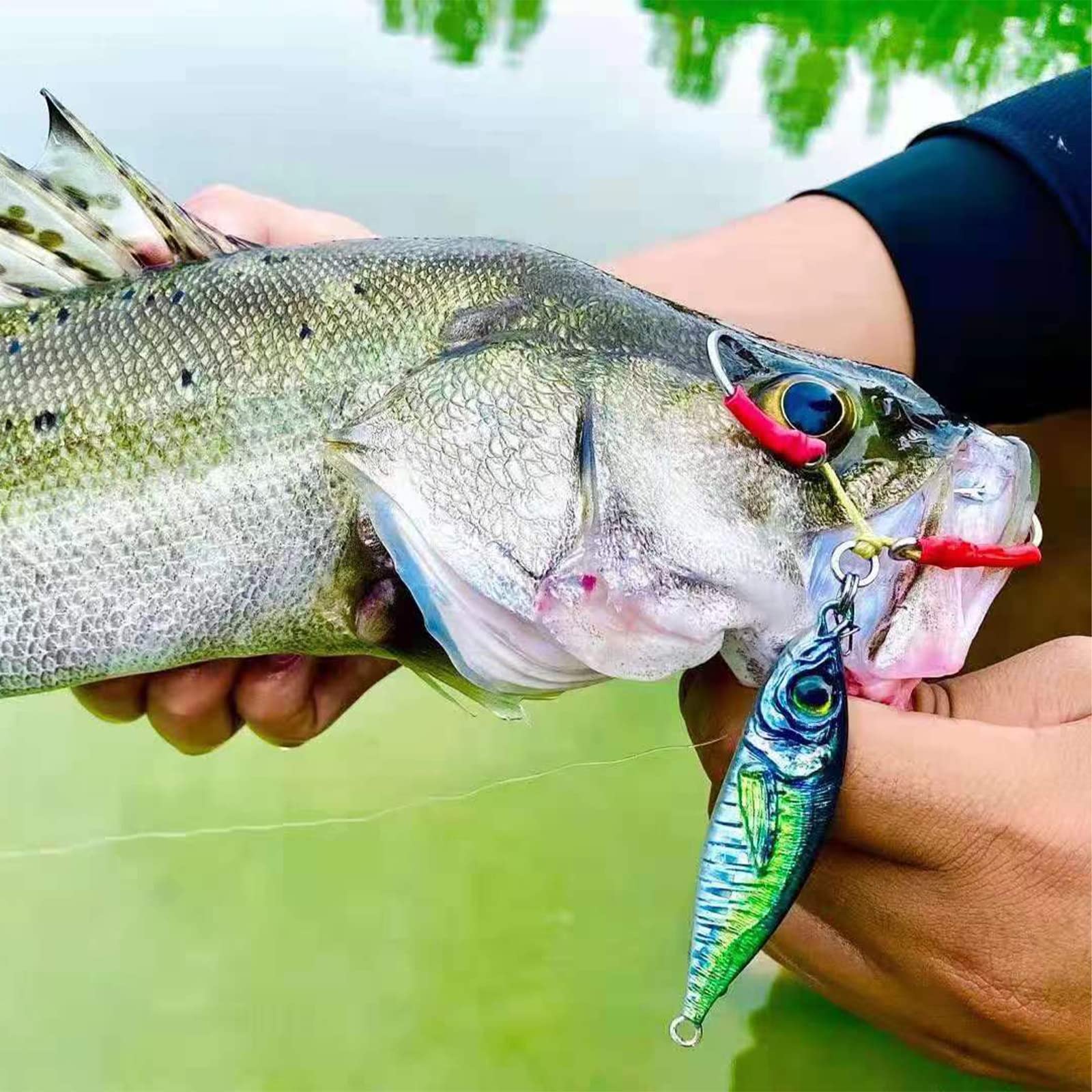 2Pcs Slow Pitch Jigs Lures - Saltwater Fishing Jigs with Butterfly Hooks - Metal Spoons for Speed Jigging & Slow Sinking - Perfect for Deep Sea Fishing, Trolling & Offshore Angling