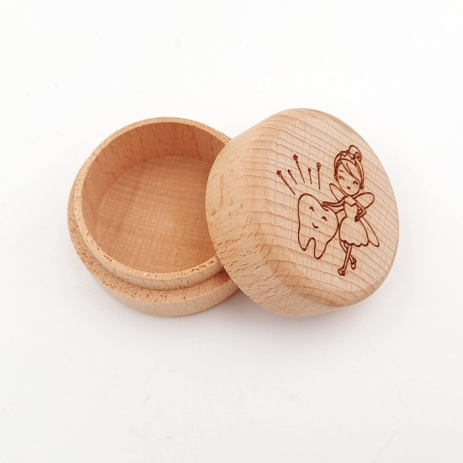Wooden Tooth Fairy Box for Kids - Baby Teeth Holder & Keepsake Organizer for Boys and Girls - Perfect for Lost Teeth Storage, Baby Showers, and Birthday Gifts - Great for Bedtime Tooth Fairy Visits and Childhood Memories