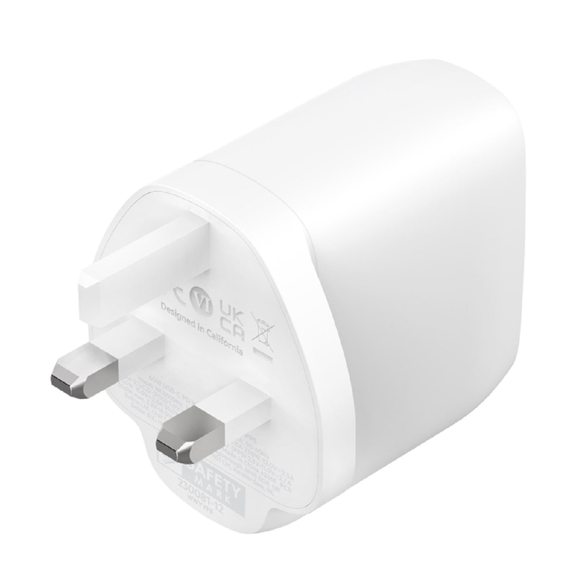 Belkin BoostCharge Pro 60W Dual USB-C Wall Charger with PPS - Fast Charging for iPhone, iPad, MacBook & Samsung Devices - Perfect for Home, Office & Travel