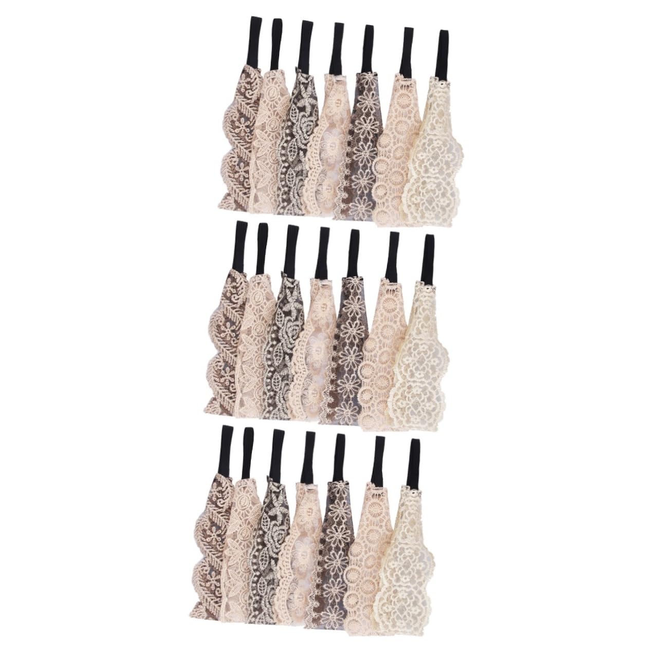 21 Pcs Lace Headbands for Women & Girls - Elegant Embroidered Hair Bands, Retro Hair Wraps & Ribbon Hair Accessories - Perfect for Weddings, Parties & Everyday Fashion