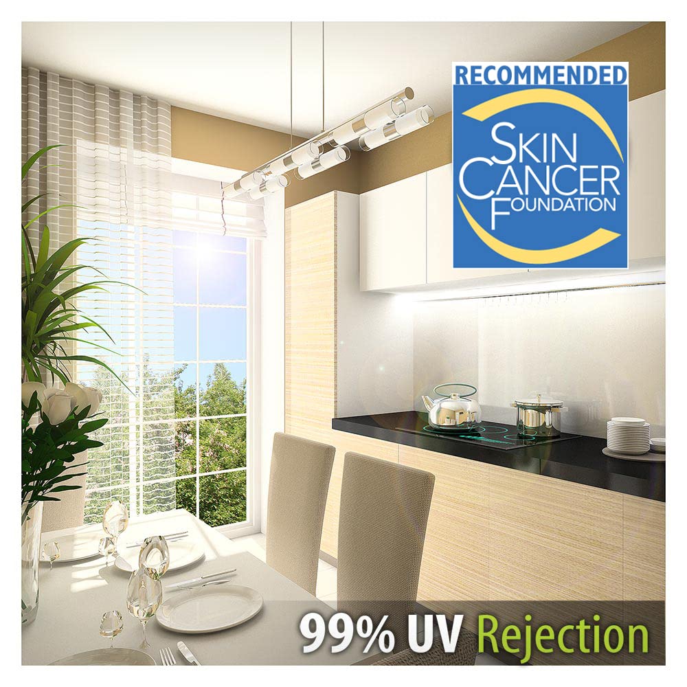 BDF S2M Clear UV Blocking Window Film - 24in x 100ft Roll for Home & Office Sun Protection