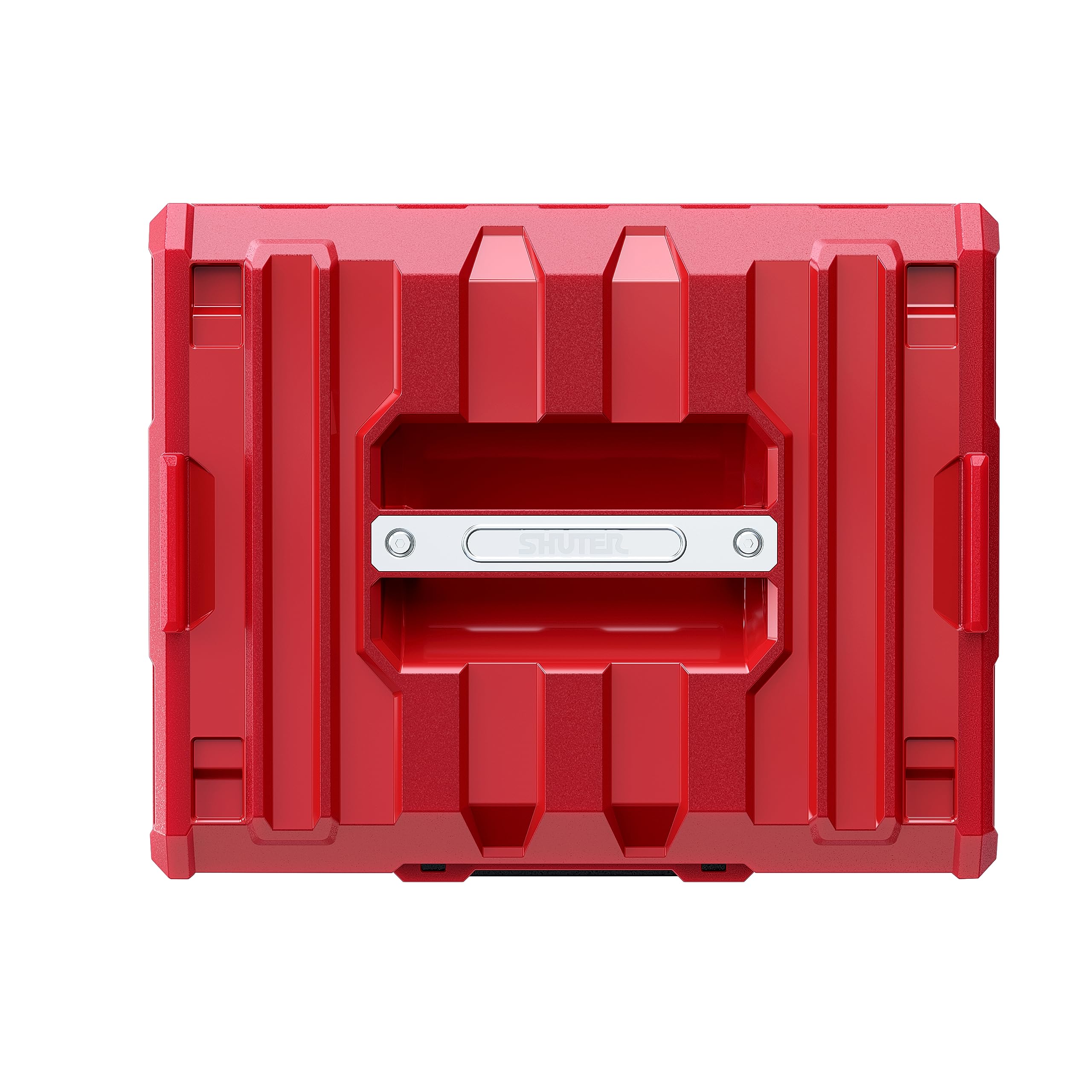SHUTER 2-Tier ABS Tool Box with Drawer - Heavy Duty Stackable Tool Chest for Power Tools & Accessories - 16.5 x 13.3 x 9.2 Inches - One-Touch Side Latch for Easy Access - Perfect for Garage, Workshop & Job Site Organization