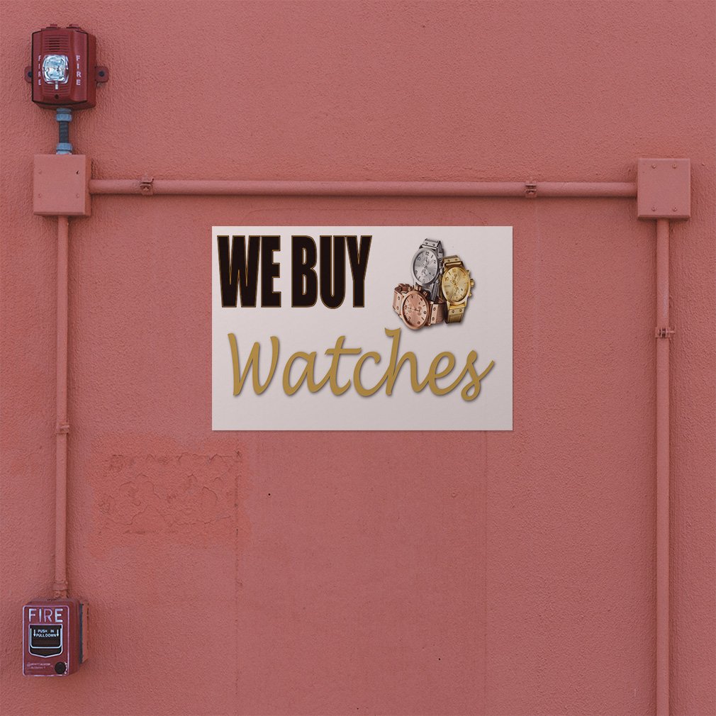 Custom Decal Stickers for Watches - 12x8 Inches Vinyl Safety Signs & Business Labels - Durable Industrial Advertising Printing for Retail, Warehouses & Safety Compliance