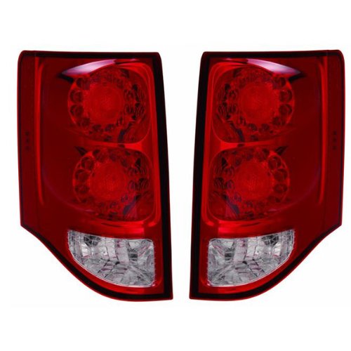 Compatible with 2011-2020 Dodge Grand Caravan LED Taillights - Pair of Left & Right Rear Brake Tail Lamps with Bulbs - Perfect for Replacement & Nighttime Safety Driving
