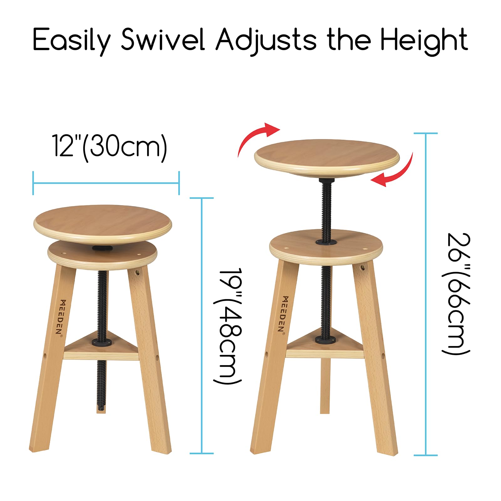 MEEDEN Adjustable Height White Board Drafting Table with Stool Set - Tiltable Drawing Desk & Wooden Artist Stool for Writing, Sketching, Painting - Perfect for Art Studio, Home Office & Classroom Use