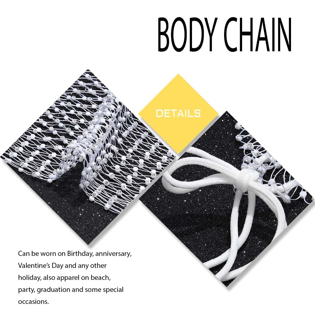 Elegant Rhinestone Mesh Body Chain - Stretchy Elastic Belly Skirt & Fishnet Jewelry for Women & Girls | Perfect for Music Festivals, Beach Parties & Boho Fashion